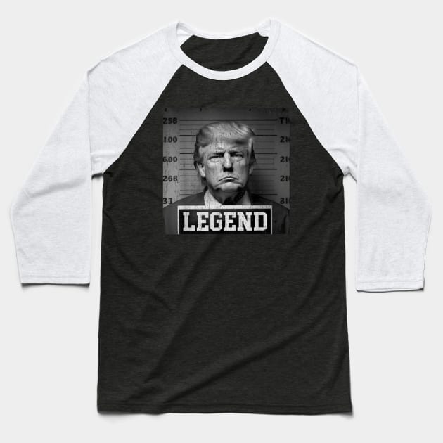 Trump Mugshot 2024 President Baseball T-Shirt by Bearlyguyart